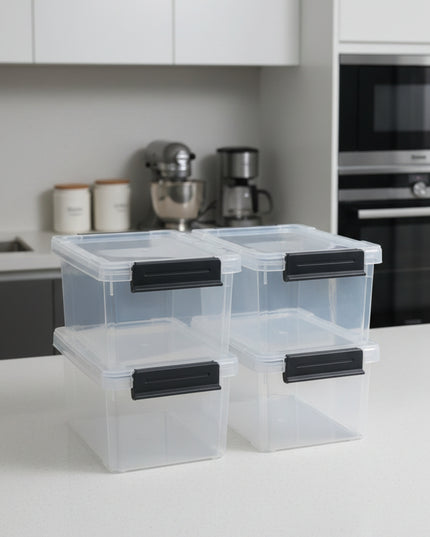 4-Pc Clear Stackable Square Storage Container