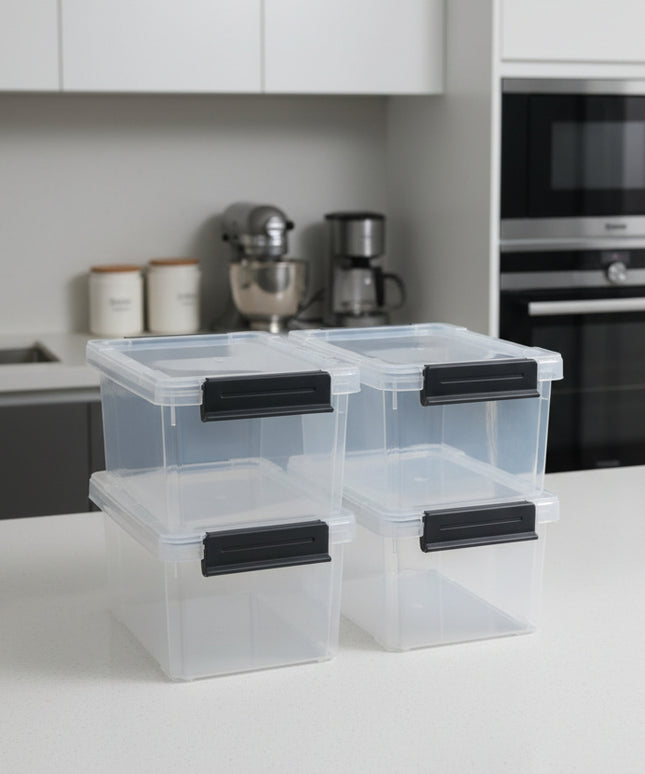 4-Pc Clear Stackable Square Storage Container