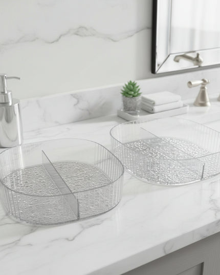 2-Pc Shallow Bathroom Organiser