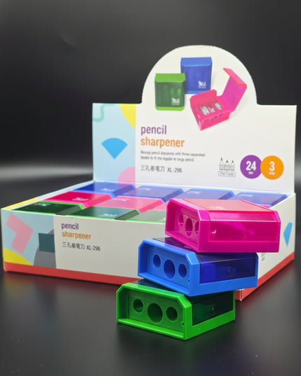 Three-Hole Square Pencil Sharpener