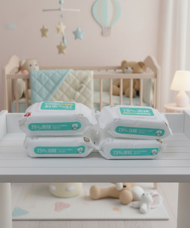 4-Pack 75% Alcohol Sanitary Wipes (80-Pcs)
