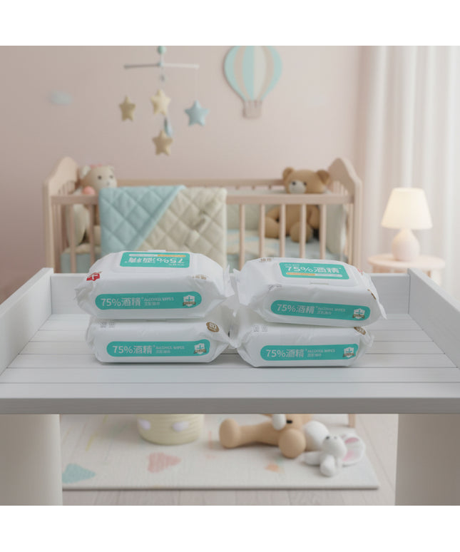 4-Pack 75% Alcohol Sanitary Wipes (80-Pcs)
