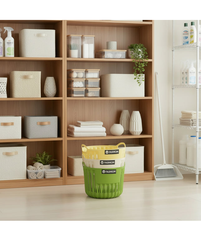 3-Pc Round Storage Basket