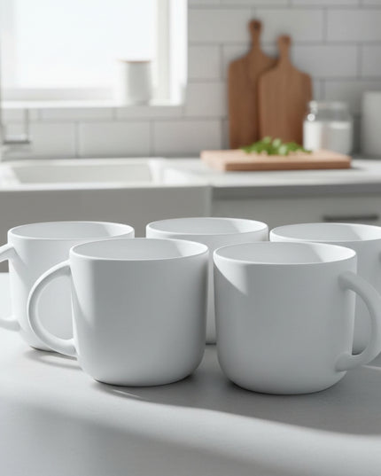 6 pcs Moonlight Color Glaze Ceramic Cup