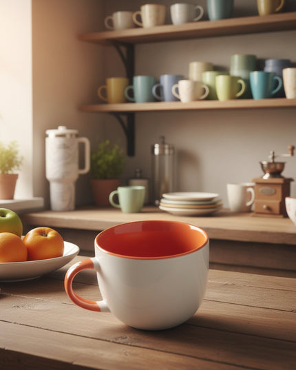 6-Pc Color Glaze Ceramic Cup