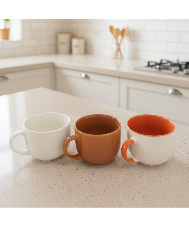 6-Pc Color Glaze Ceramic Cup