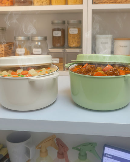2-Pc Enamel-Look Food Storage Container