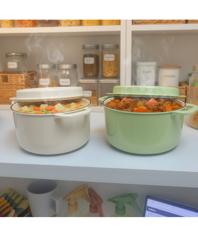 2-Pc Enamel-Look Food Storage Container