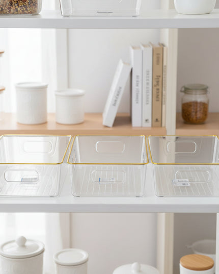 3-pc Gold-Rimmed Multi-Use Storage Container