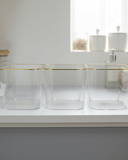 3-Pc Gold-Rimmed Refrigerator Food Storage Container