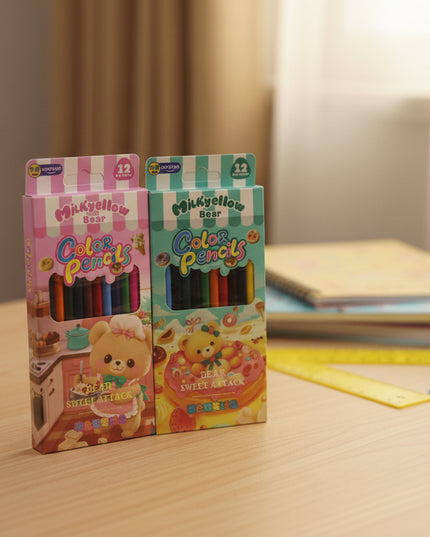 Twelve-Color Bear Pencil Set