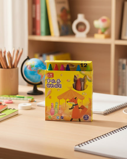 Bowling Stick-Shaped Wax Color Crayons (12-Pck)