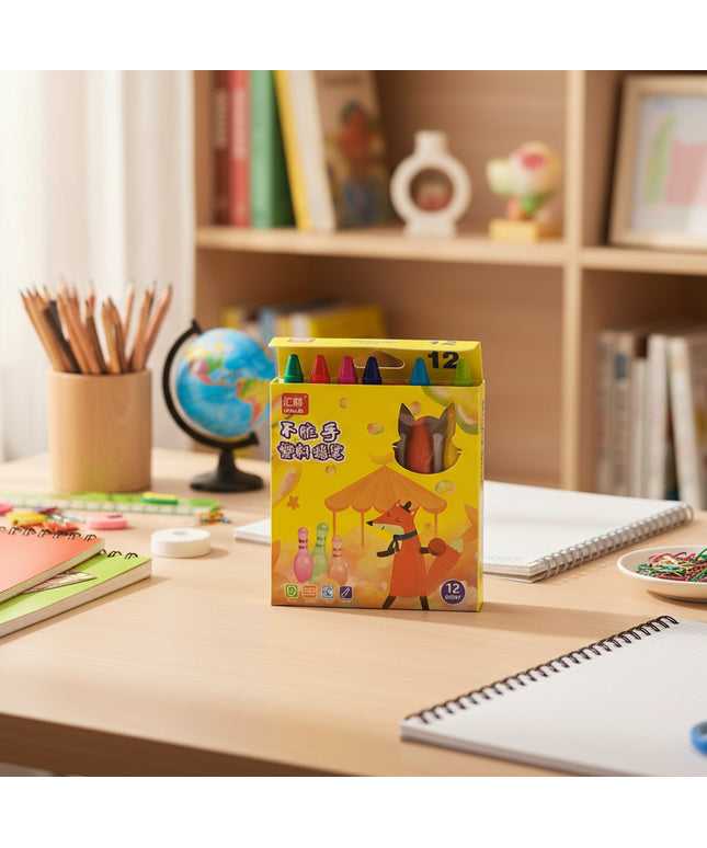 Bowling Stick-Shaped Wax Color Crayons (12-Pck)