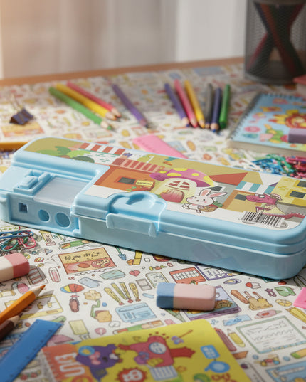 Pencil Case with Built-In Pencil Sharpener