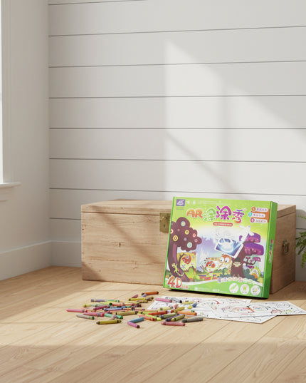 4-D Coloring & Story Book Set (3Pcs)