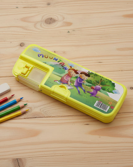 Pencil Case with Built-In Pencil Sharpener