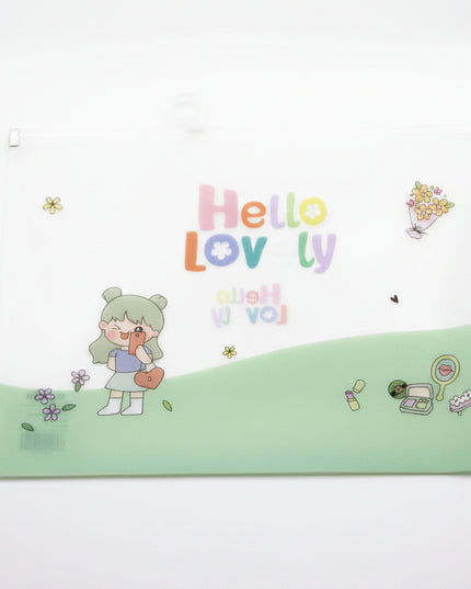 Children's drawing with text and illustrations on a white background