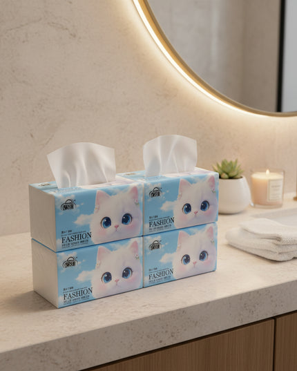 4-Pack 4-Ply Soft Facial Tissues (400 Sheets)