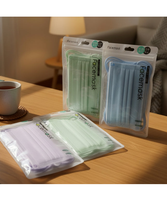 10-Pc Pastel Colored Disposable Masks