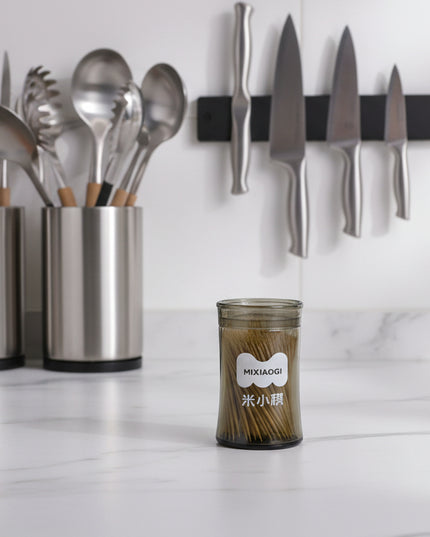 Toothpick in Round Dispenser