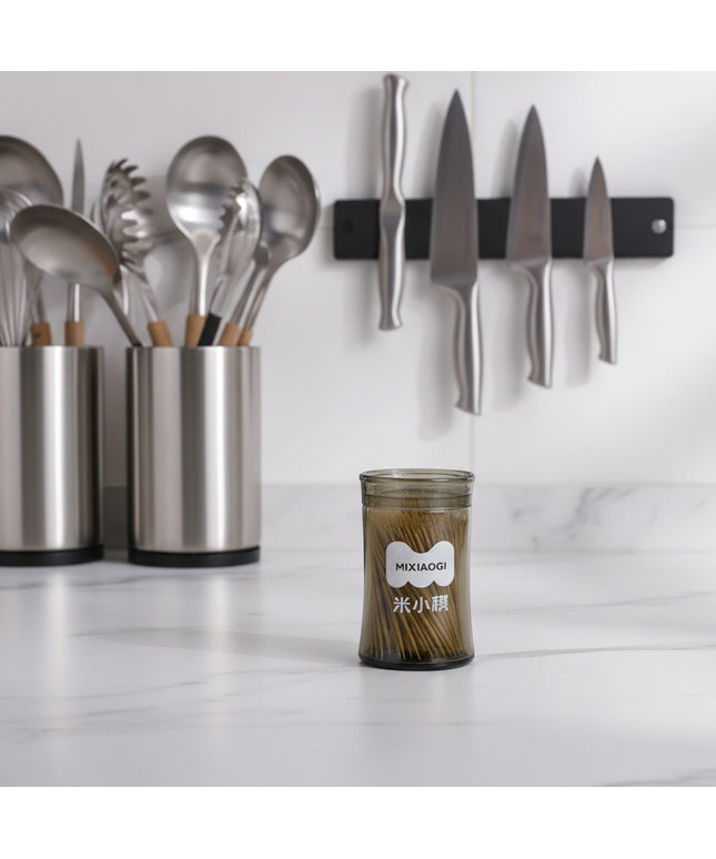 Toothpick in Round Dispenser