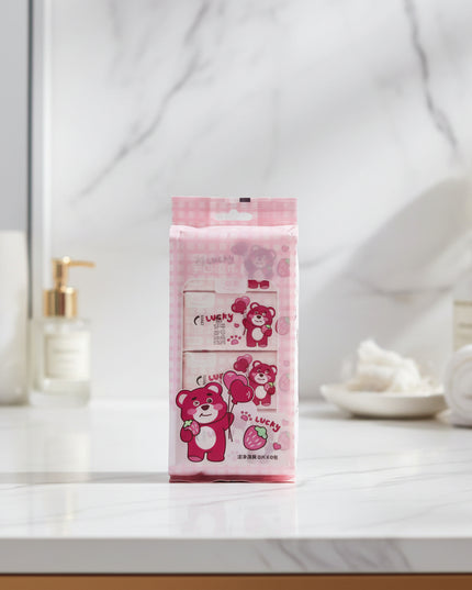 8 Pack Strawberry Bear Mini Wipes