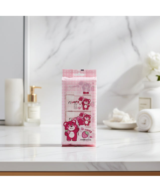 8 Pack Strawberry Bear Mini Wipes