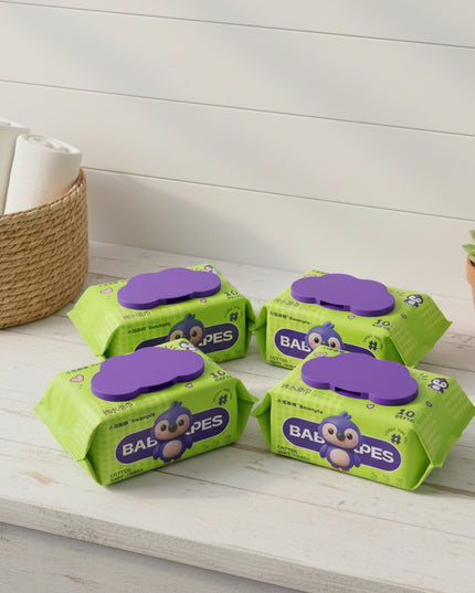 4-Pack Penguin Cloud Wet Wipes (100-Pcs)