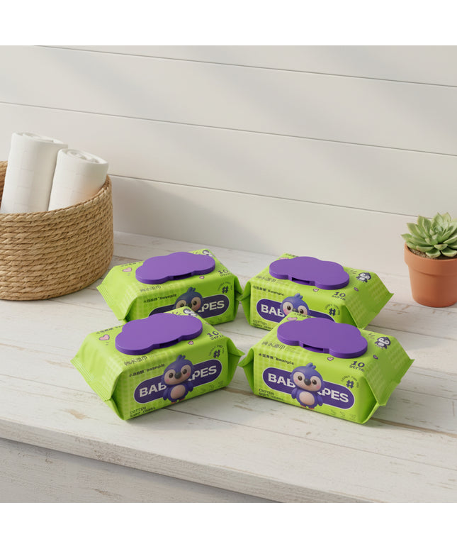 4-Pack Penguin Cloud Wet Wipes (100-Pcs)
