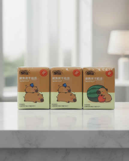 Brown Bear Pocket Tissues (9-Pack)