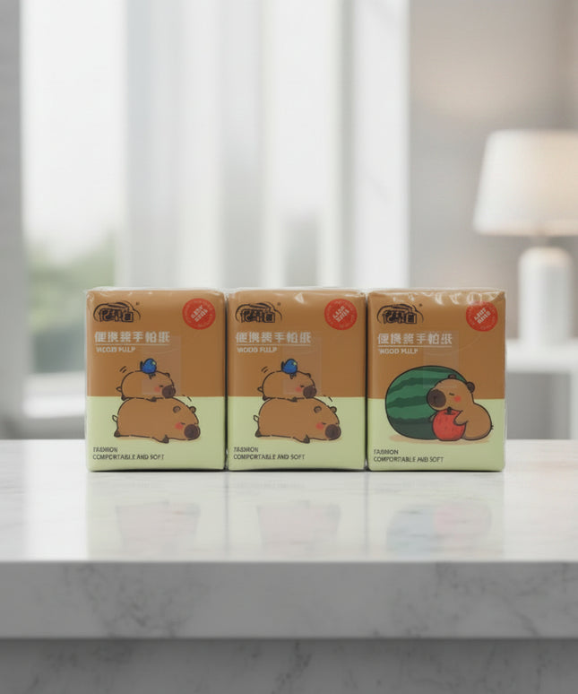 Brown Bear Pocket Tissues (9-Pack)