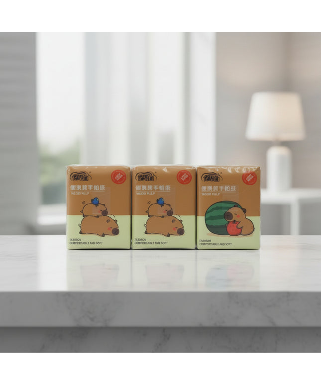 Brown Bear Pocket Tissues (9-Pack)