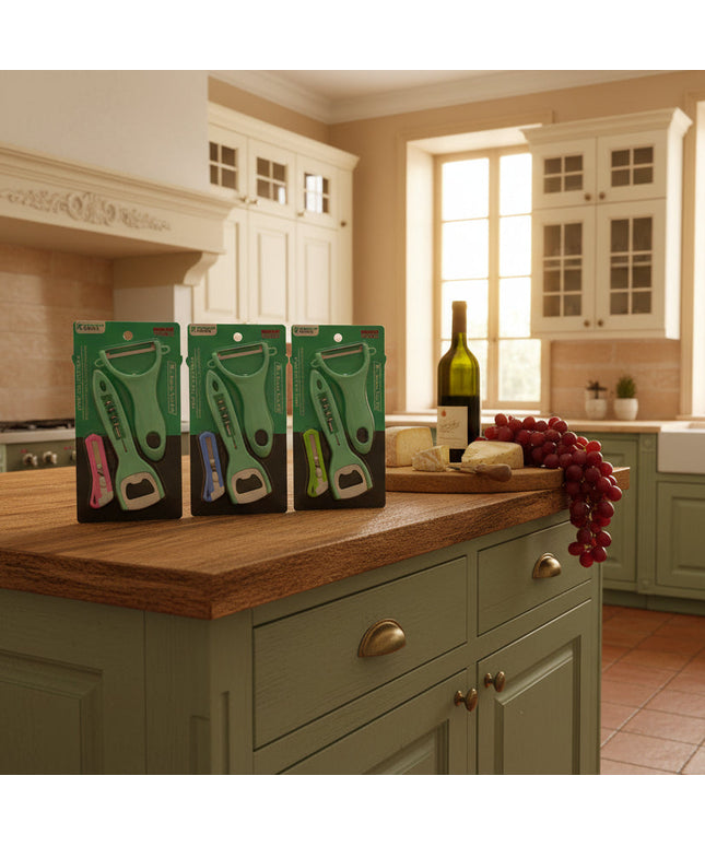 Cutter, Corkscrew & Peeler Set