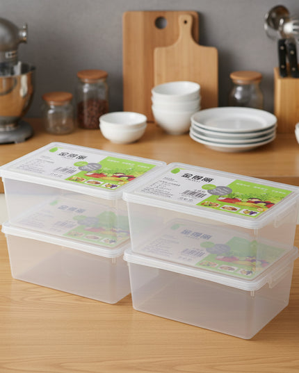 4-Pc Rectangular Refrigerator Storage Container