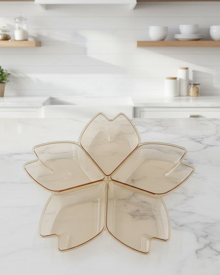3-Pc Five-Compartment Snack Platter(27*3cm)