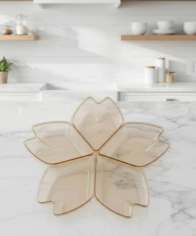 3-Pc Five-Compartment Snack Platter(27*3cm)