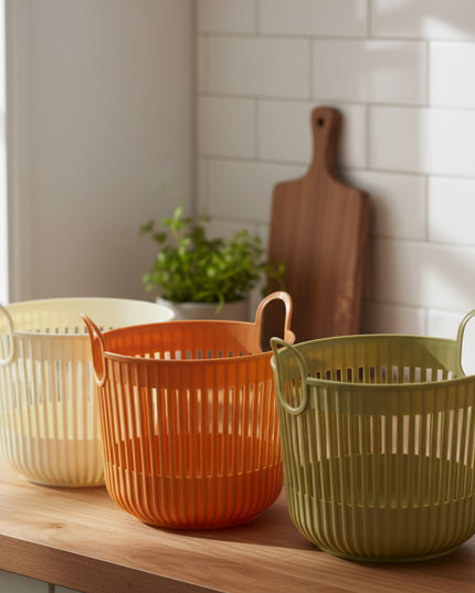 3-Pc Roman Pattern Storage Basket