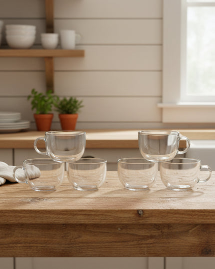 6-Pc Wide Glass Cup