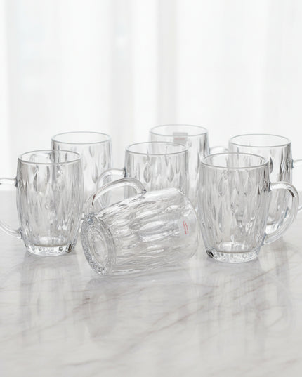 6-Pc Patterned Glass Cup (48.9*30.9*29.1)