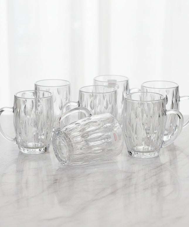 6-Pc Patterned Glass Cup (48.9*30.9*29.1)
