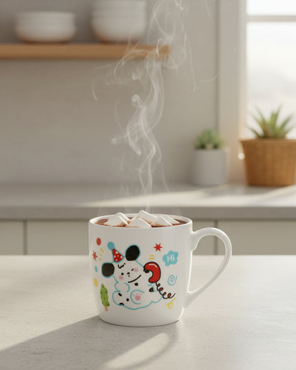 6-Pc Cute Cartoon Print Ceramic Cup