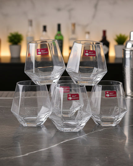 6-Pc 318ml Red Cherry Blowing Tumblers