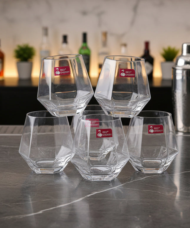 6-Pc 318ml Red Cherry Blowing Tumblers