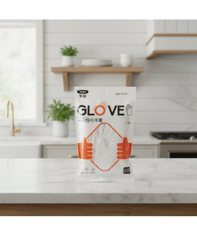 Disposable PE Gloves (100 Pieces)