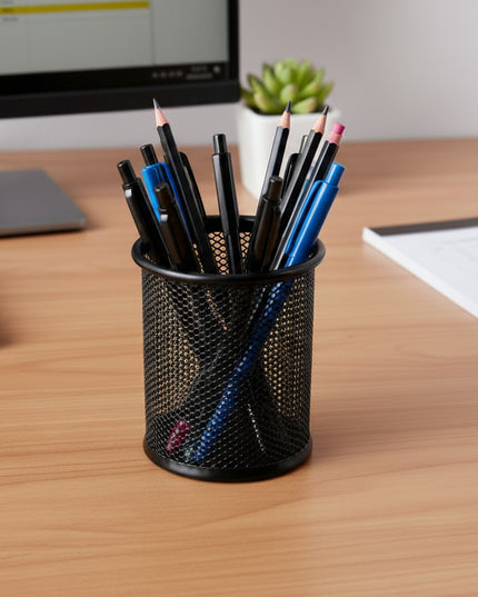 Round Metal Pen Holder