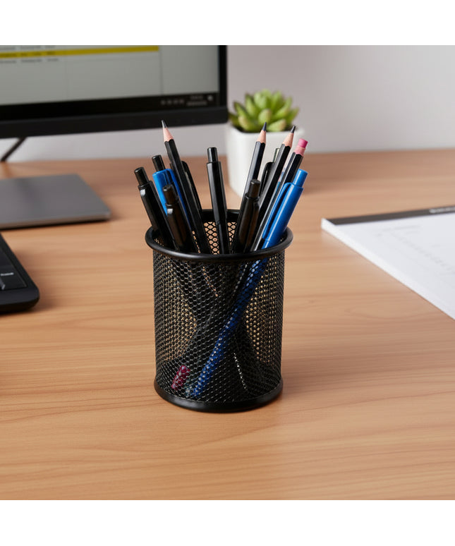 Round Metal Pen Holder
