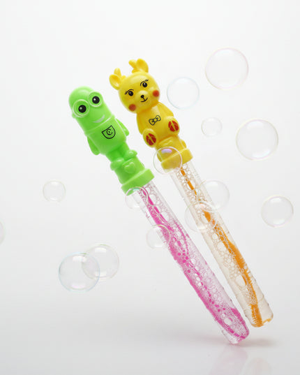 Two cartoon-themed straws in packaging on a white background