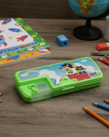 Pencil Case with Built-In Pencil Sharpener