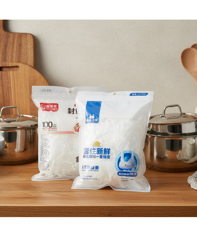 Fresh-Keeping Plastic Food Covers (100-Pack)