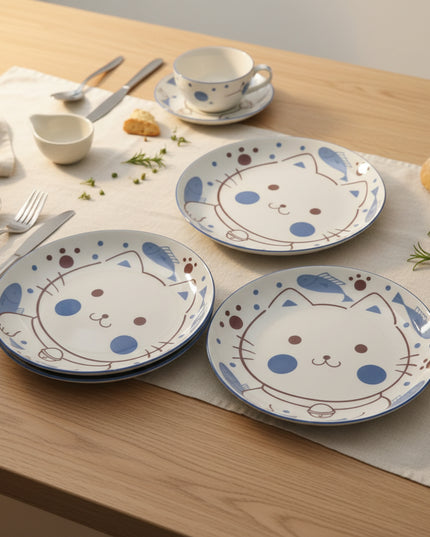 6-Pc 8-inch Cat Face Print Plate